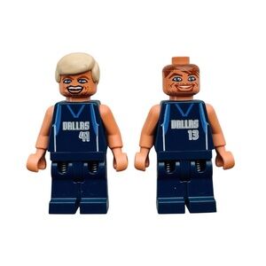 LEGO Sports Minifigure NBA Steve Nash #13 Dirk Nowitzki #41 Dallas Mavericks
